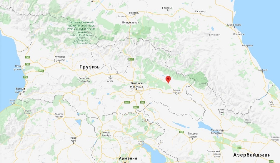 деревня Вазисубани на карте
