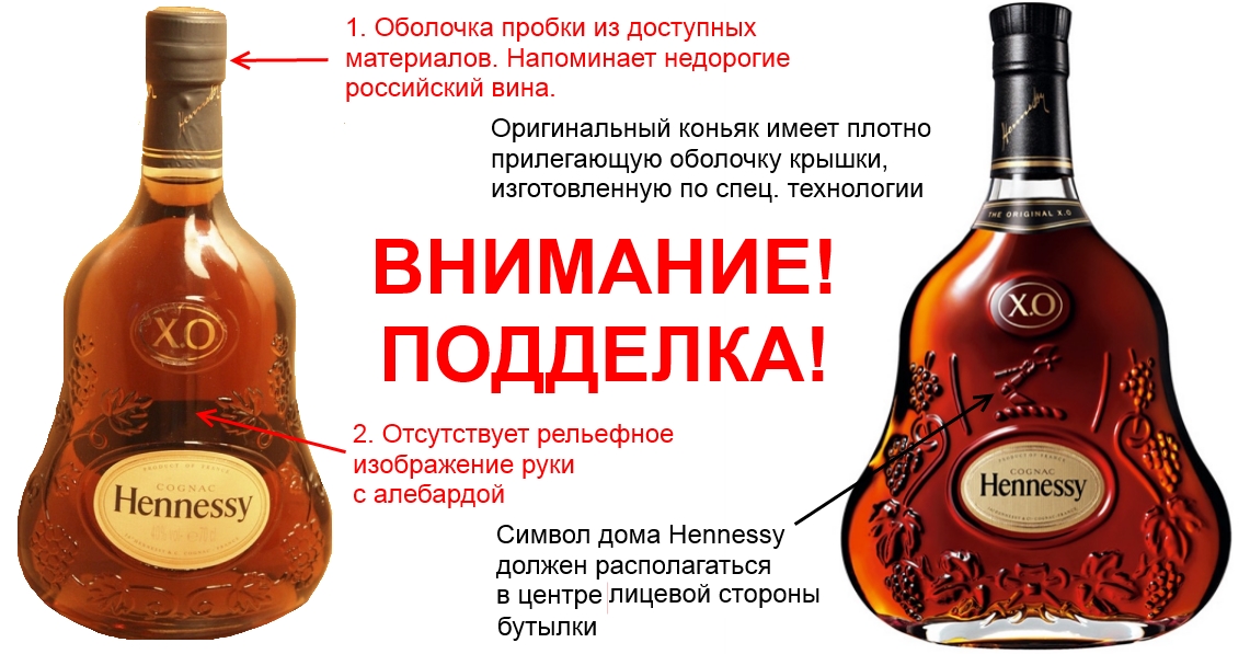 фото как отличить поддельный хеннеси от настоящего