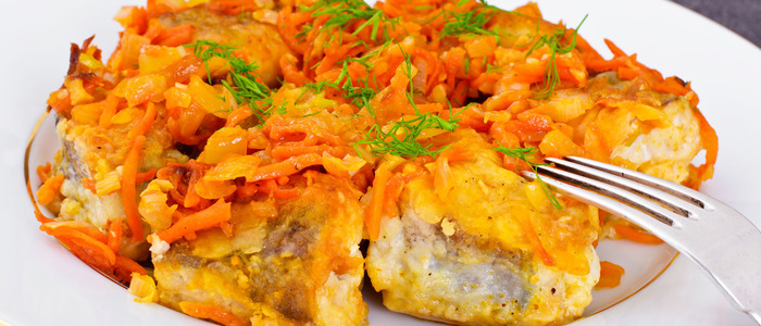 Минтай под томатным маринадом