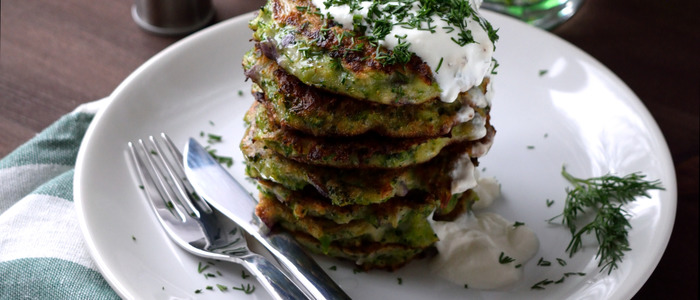 диетические оладьи из брокколи