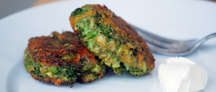 диетические оладьи из брокколи