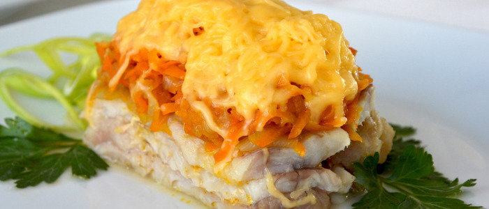 Рыба под картофельной шубой в духовке