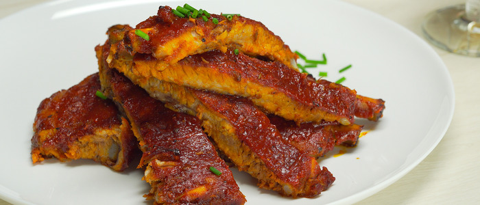 Свиные ребрышки в духовке Свиные ребрышки в духовке в рукаве