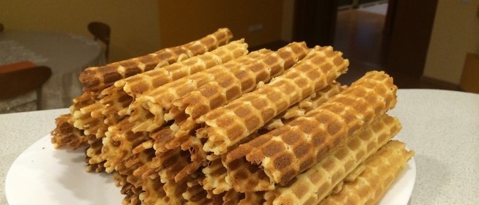 вафельные трубочки в советской электровафельнице