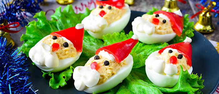 Яйца "Дед Мороз" на Новый год