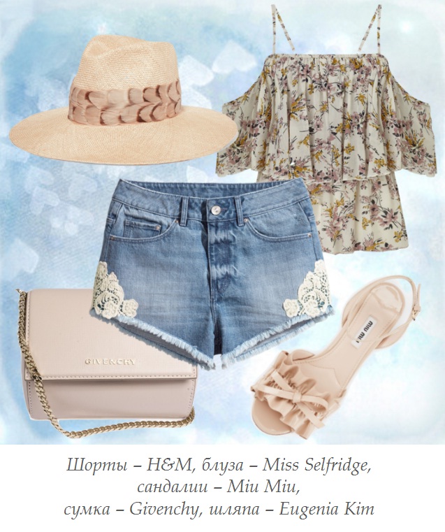 Джинсовые шорты с кружевом Образы с джинсовыми шортами