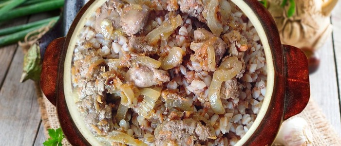 курица с гречкой со сметаной