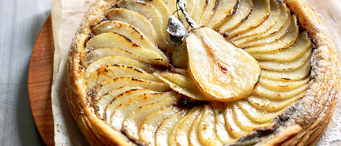 Грушевый пирог с карамелью