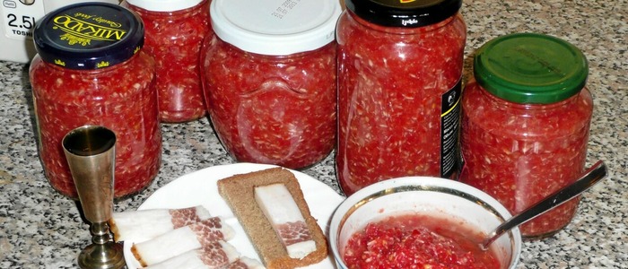 хреновина на зиму из помидоров