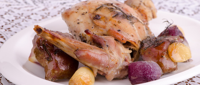 кролик в сметане в рукаве