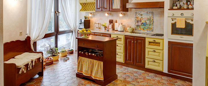Кухня в стиле кантри Дом в стиле кантри