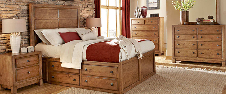 Кровать в стиле кантри Спальня в стиле кантри