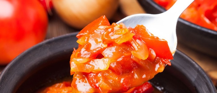 лечо из перца, кабачков и помидоров