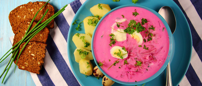 литовский холодный борщ из свеклы