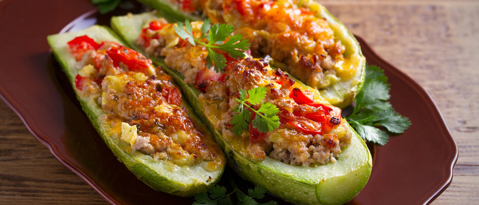 лодочки из кабачков с куриным фаршем