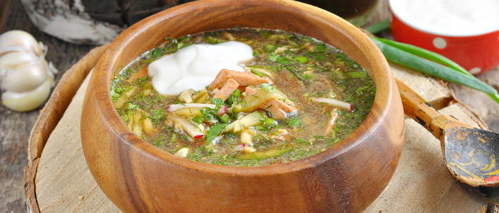 окрошка на квасе окрошка на квасе с колбасой