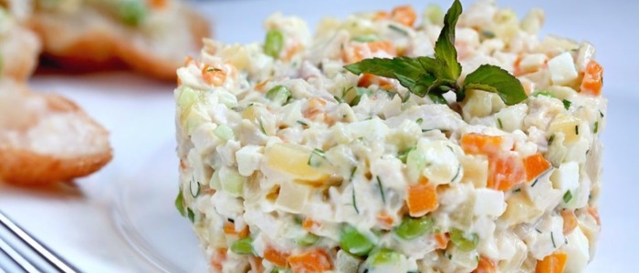 вегетарианский оливье оливье для вегетарианцев