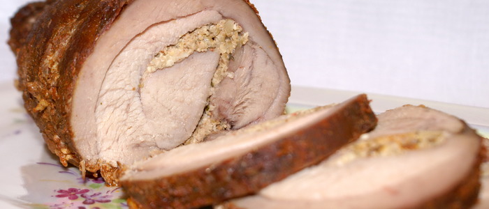 ореховый рулет из слоеного теста