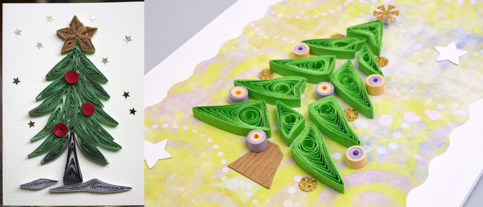 Открытка на Новый год своими руками в технике квиллинг Открытка на Новый год своими руками