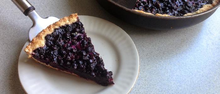 сметанный пирог с черникой