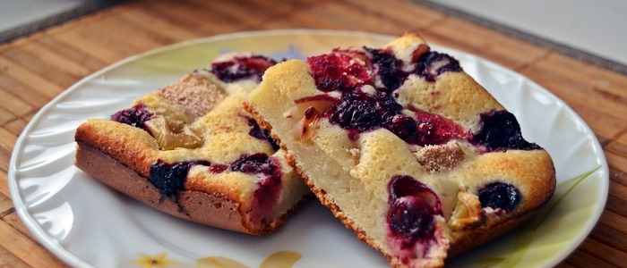 пирог с вишней на кефире