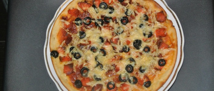 пицца на кефире в духовке