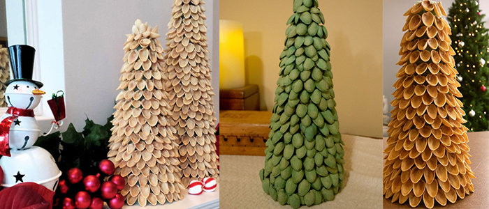 Поделки из фисташек на Новый год Елка из фисташек