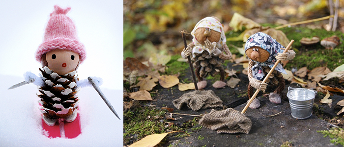 Человечки из шишек своими руками Поделка из шишек своими руками