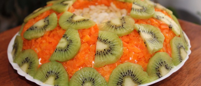 салат “Малахитовый браслет” салат “Малахитовый браслет” с киви.