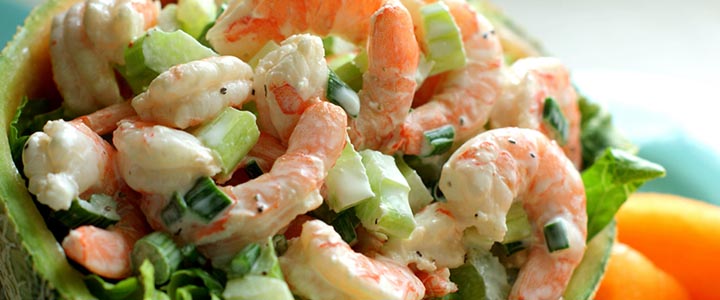 Салат Нептун с рыбой Салат Нептун с креветками