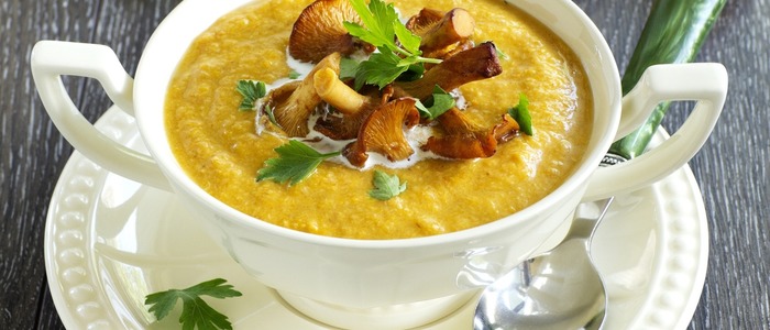 суп-пюре с лисичками