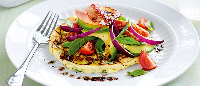 Оладьи с авокадо и черникой Оладьи с авокадо